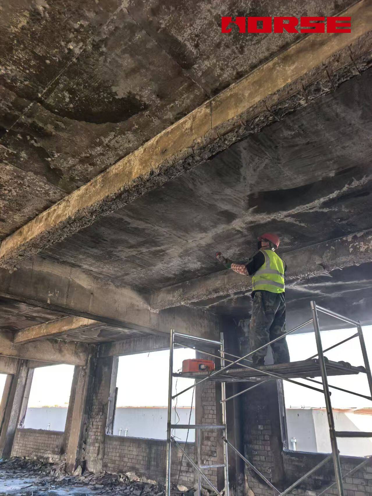 Carbon Fiber Repair and Reinforcement of Industrial Factory Structures Damaged By Fire